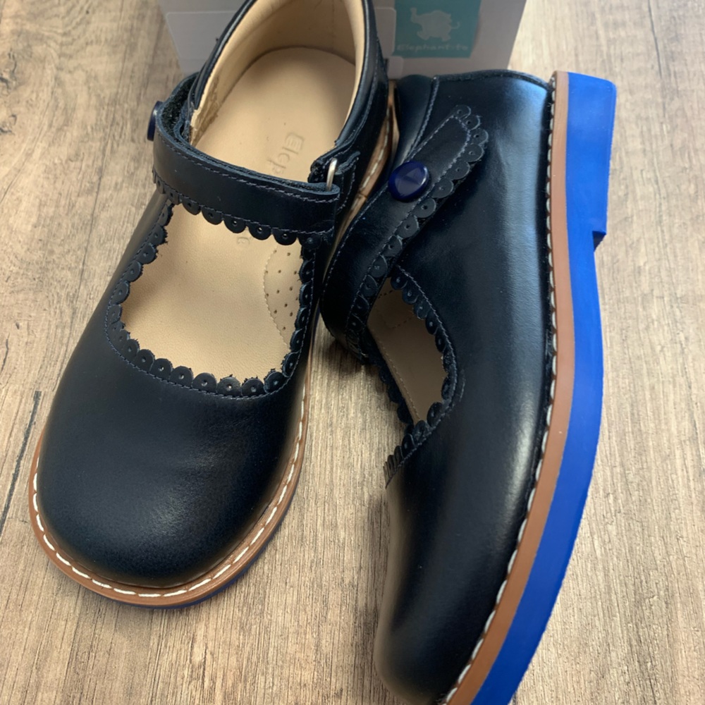 Elephantito Navy Leather Mary Jane - Picture 1 of 1